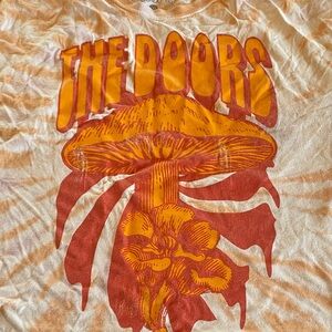 Liquid Blue Orange Mushroom Graphic Tee